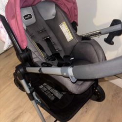 New Born Car Seat + Stroller With Bassinet Attachment 