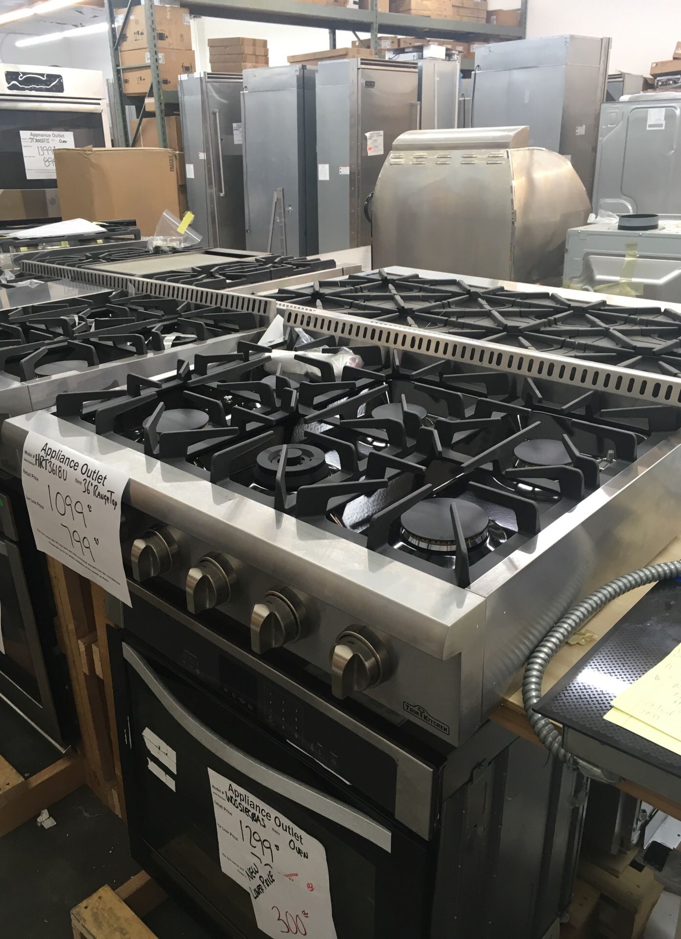 Warehouse full discounted high end appliances