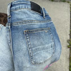 Pink Amr Amiri Blue Denim Jeans 