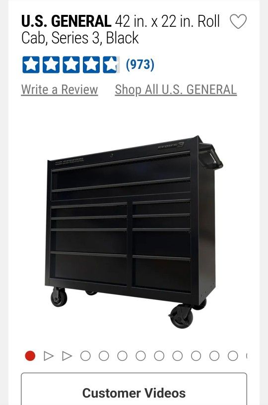 42 Inch Us General Roll Cab