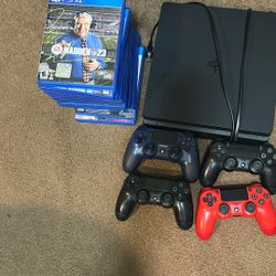 ps4 with games/controllers 
