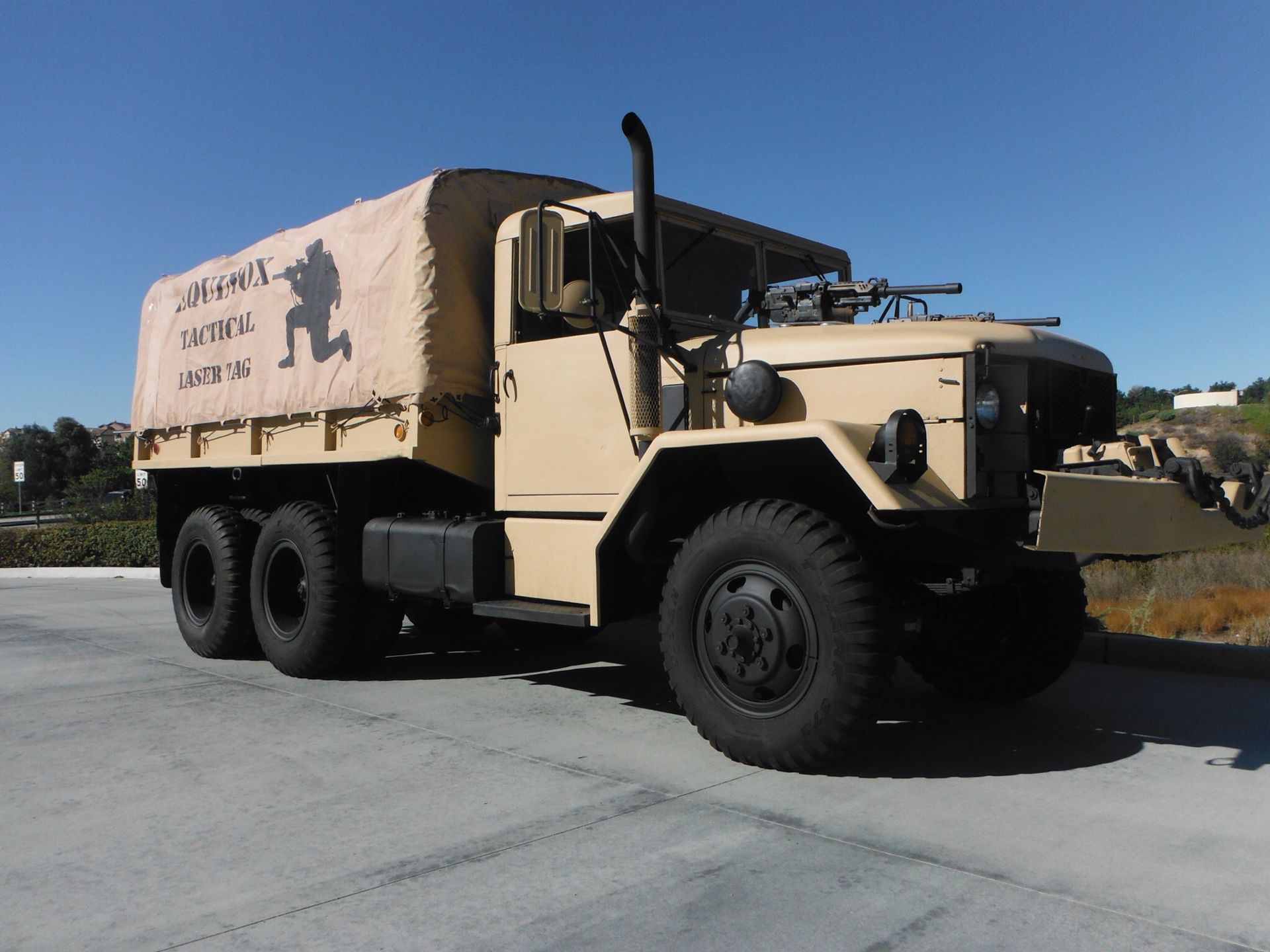 Military Truck 1967 M35A2 2.5 Ton Deuce and a Half and matching M105 Trailer