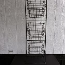 3-Tier Wire Fruit Basket Stand Kitchen Snack Vegetable Storage Organizer