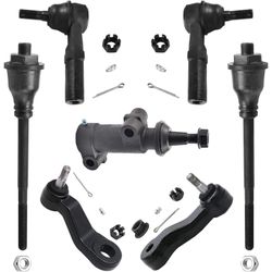 ASTARPRO 7pcs Front Tie Rods Inner And Outer Complete Kit Idler Arm And Pitman Arm Compatible with Chevy Silverado Avalanche Suburban 2500 GMC Serria 