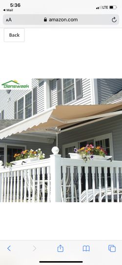 Diensweek 12’x10’ manual awning tan color