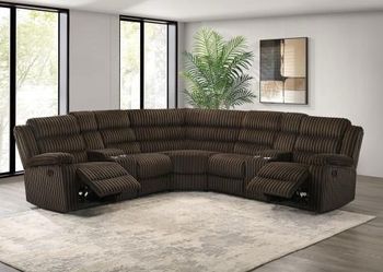 New sectional reclining brown