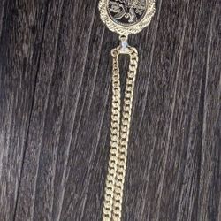Gold Chain Stamped 18k And Ring
