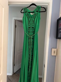 Vintage Egyptian dress green and black Sm/md