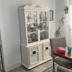 Antique Cabinet With Glass Doors 