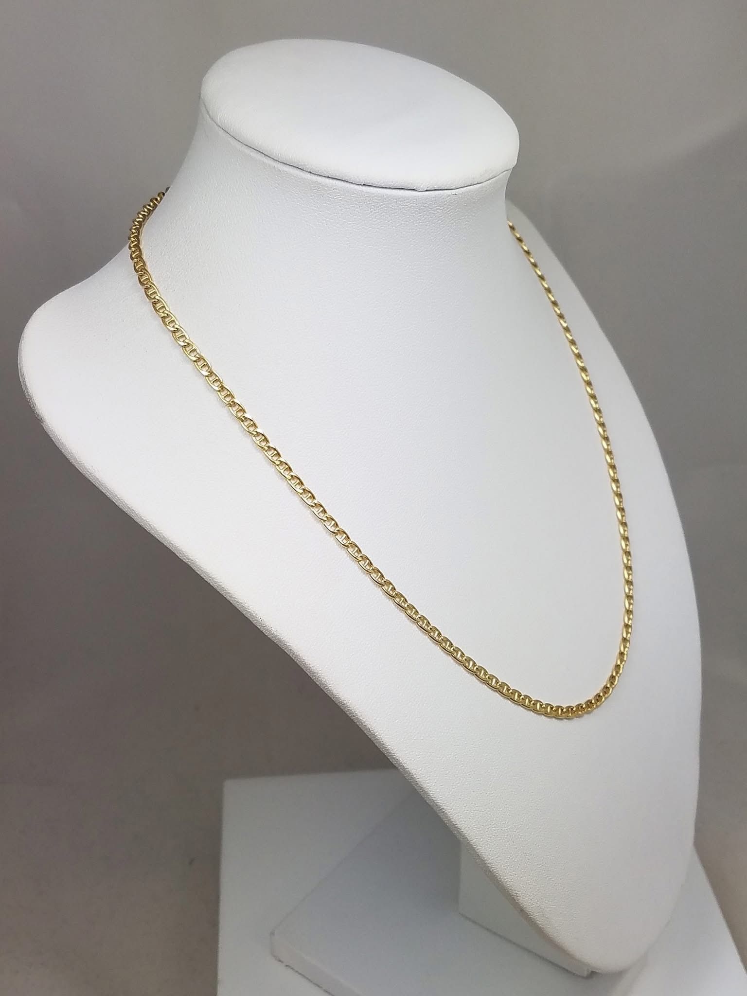 18k 18” Gold Chain Unique Link 
