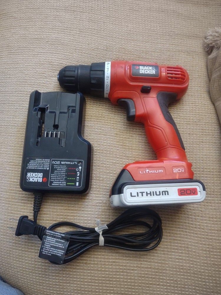 Black & Decker 20v Lithium Ion Drill