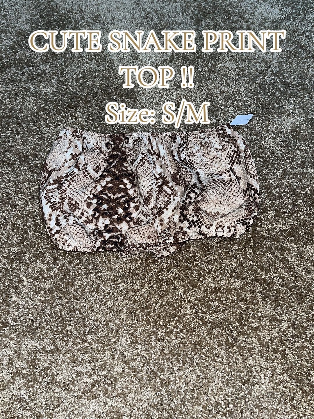 Snake Print Top !! 🤍