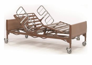Bariatric hospital bed with side rails