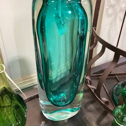 Vintage 1970s Murano Summerso glass vase 13”H