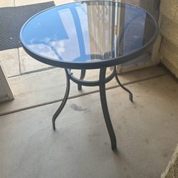 New 28 Inches Bistro Glass Table Brown 