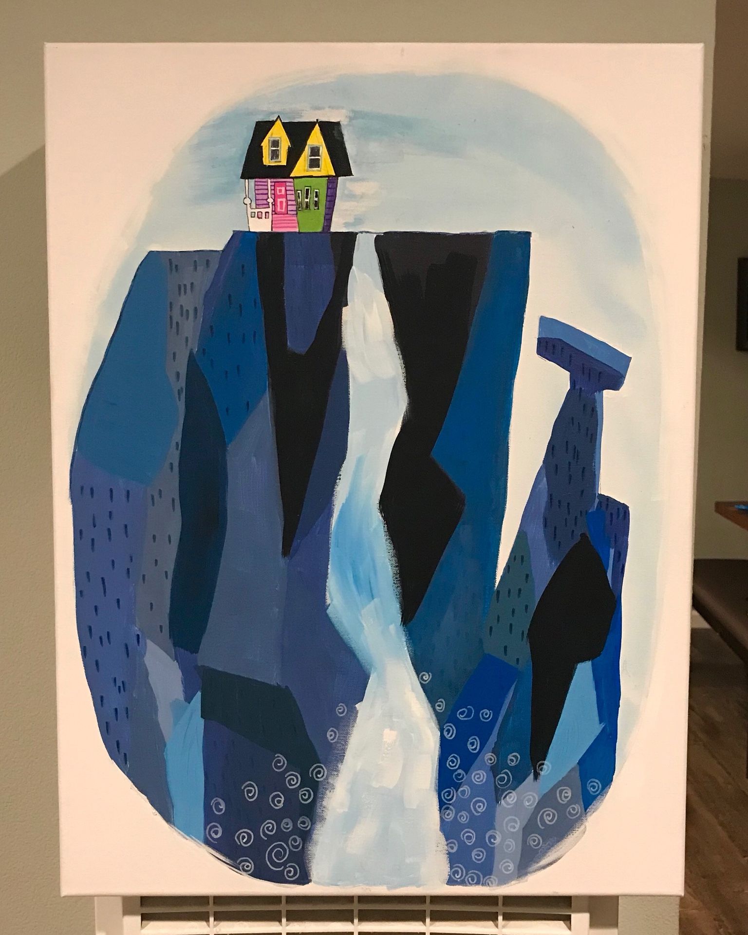 Paradise Falls Canvas Wall Art 18x24