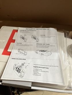 3 Brand New Exit Light Red Lettering