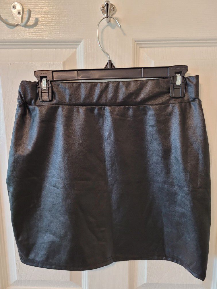 Faux Leather Skirt 