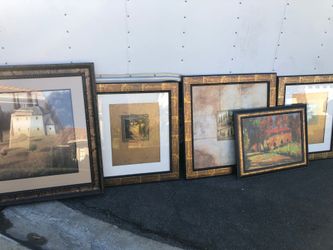 Exotic large frames with estate vintage pictures