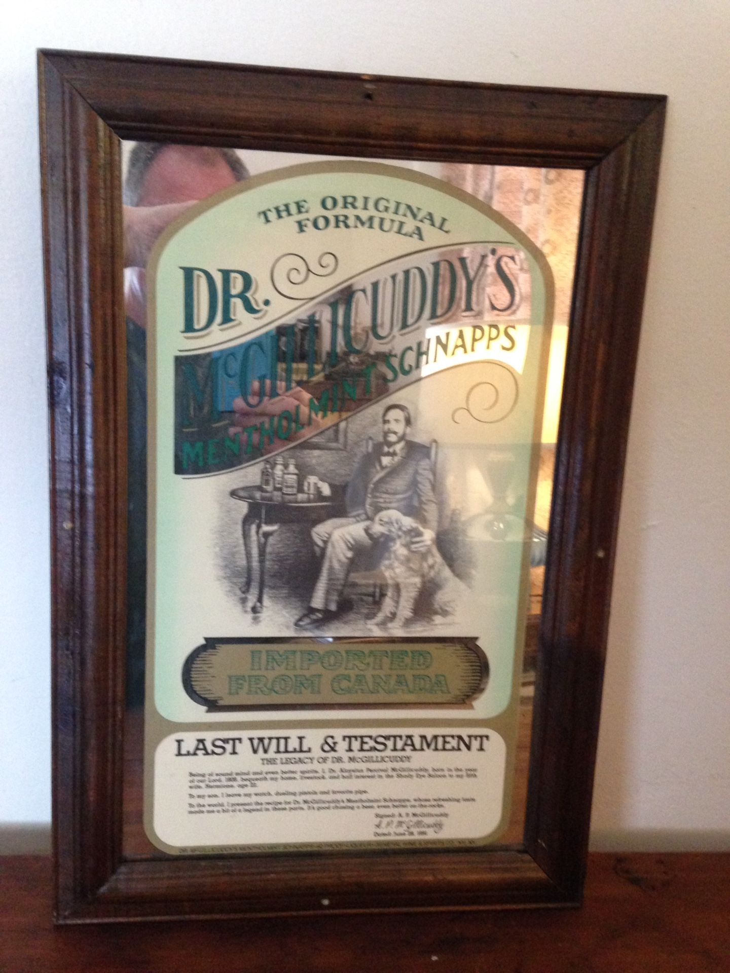 Vintage Dr. McGillicuddy's Bar Sign