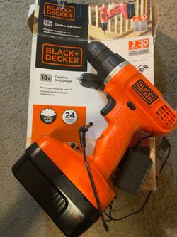 BLACK+DECKER 18V Cordless Drill/Driver + Battery & Charger