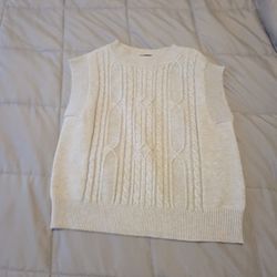 Cyrus Grey Cable Knit Sweater Vest