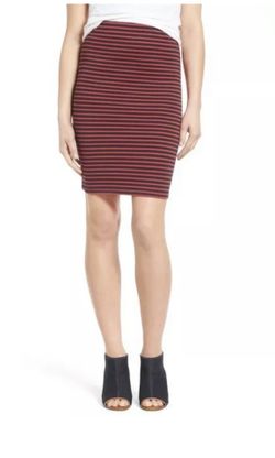 Madewell City Skirt Nautical Strip pencil skirt
