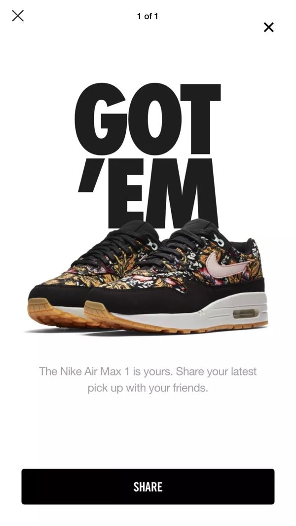 Nike AIR MAX 1 QS FLORAL BLACKSILT RED SUMMIT WHITE Size 9.5 women 633737 003 for Sale in Los Angeles, CA OfferUp Nike AIR MAX 1 QS FLORAL BLACKSILT RED SUMMIT WHITE Size 9.5 women 633737 003 for Sale in Los Angeles, CA OfferUp