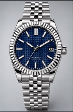 Automatic Stainless Steel Watch Blue Dial