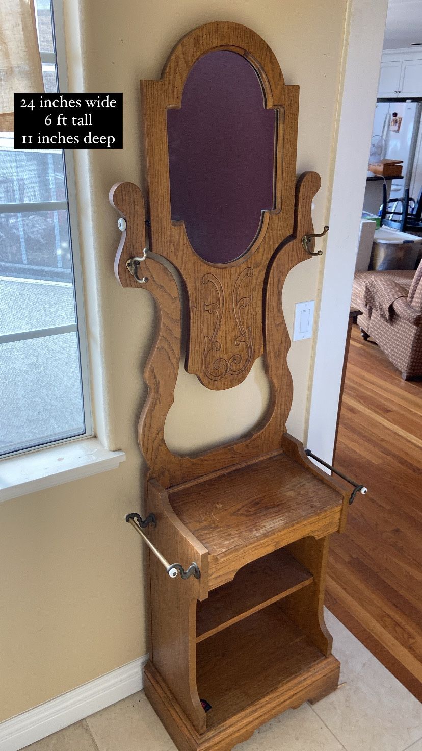 Coat rack/ antique "hall tree"