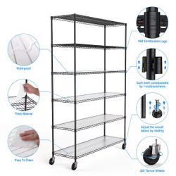 Six Tier Metal Wire Shelf