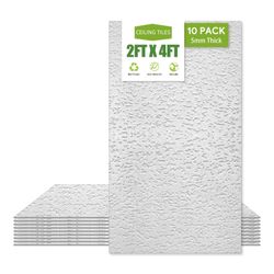 2ft x 4ft Drop Ceiling TilesPrinted Pro Ceiling Tiles 24 x 48in. Waterproof, Washable and Fire-Rated - Reusable - High-Grade PVC to Prevent Breakage-P