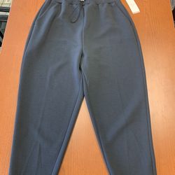 Womens Calia Black Large High Rise Jogger Soft Scuba SweatPant 