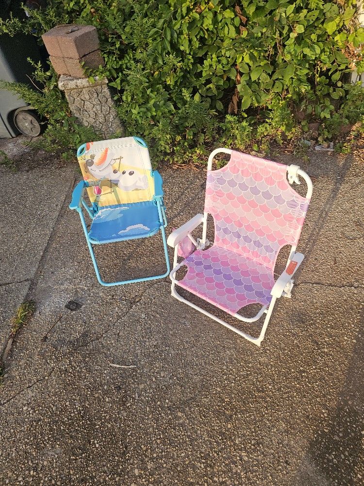 Prices Firm.. Two Children's Beach Chairs