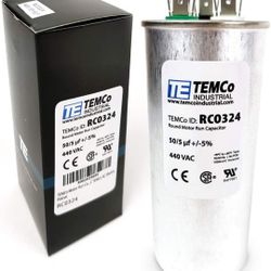 Dual Run Capacitor 50uf + 5uf 370/440 Brand New - Central AC