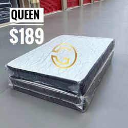 Queen Mattress Set – Medium – Brand New – Delivery Available 🚚