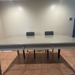 Grey Dining Room Table with 4 Chairs