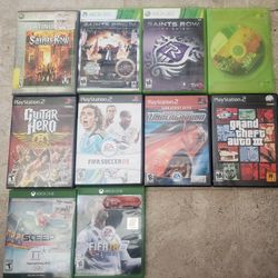 Xbox360, Xbox1, AND PS2 GAMES