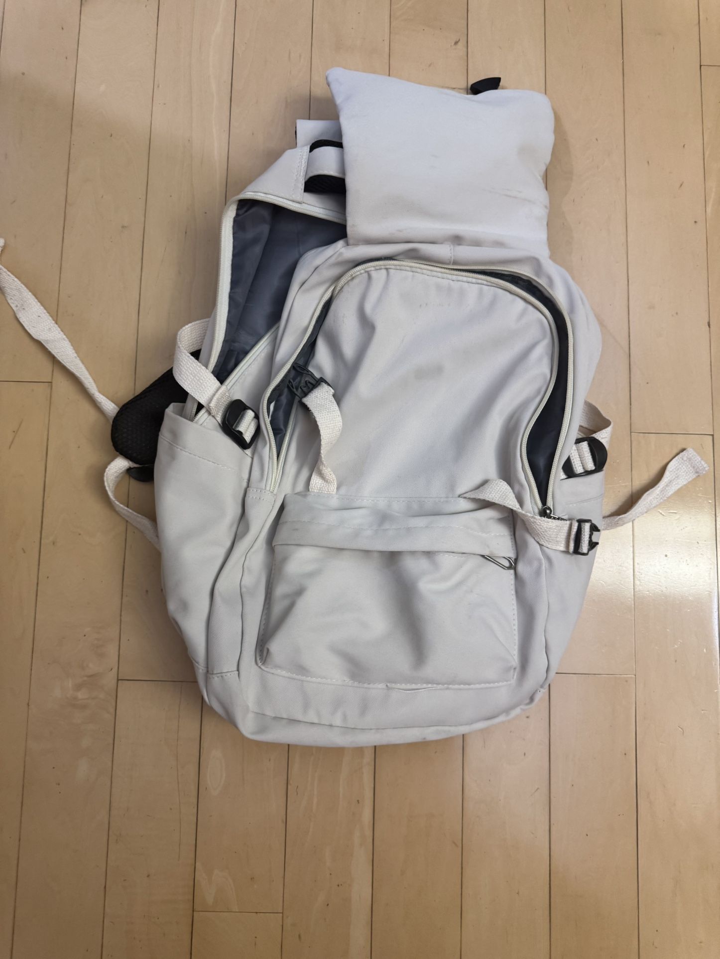 White backpack aesthetic cute beautiful work school adult kid bag