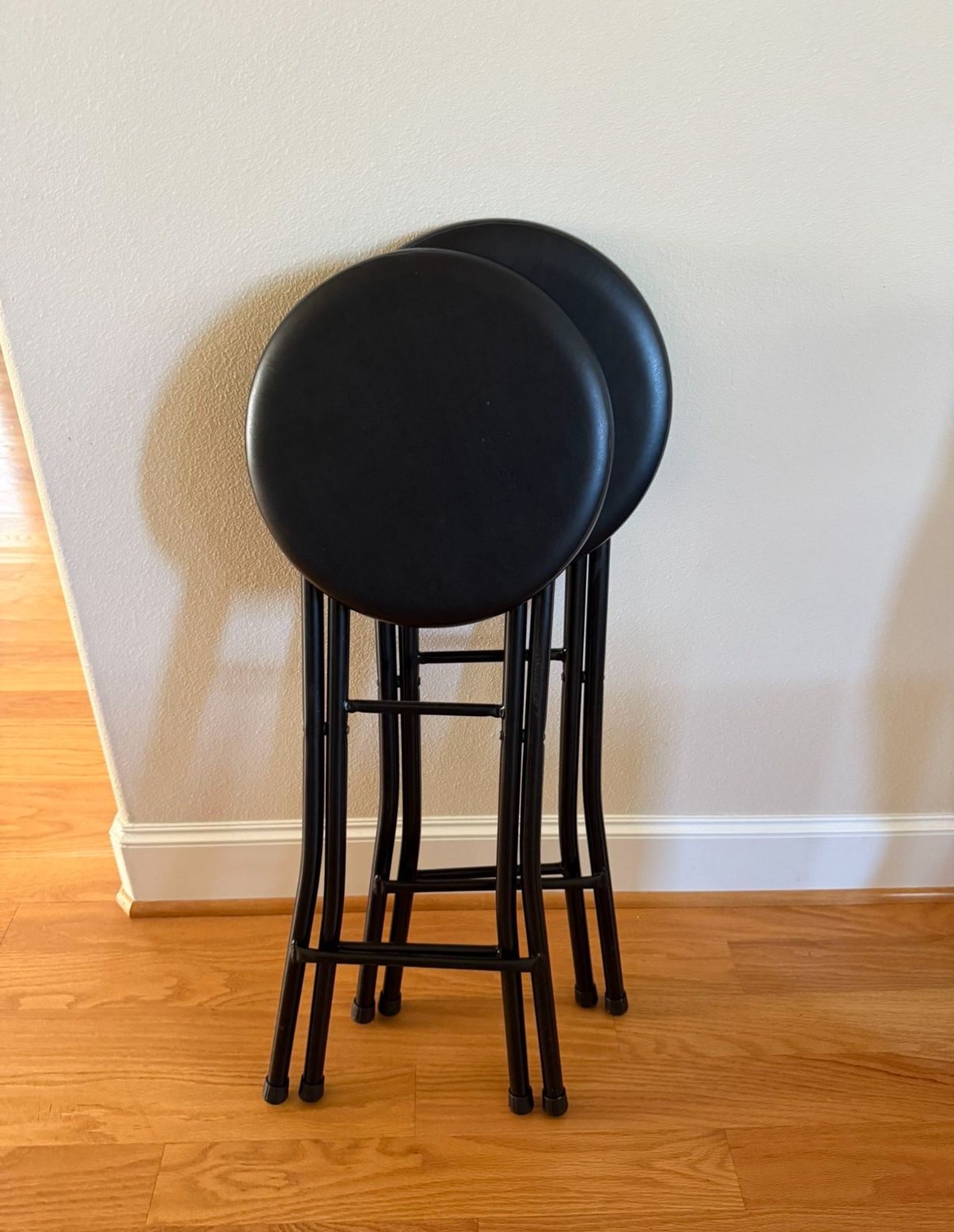Set Of 2 Cosco Padded Foldable Bar Stools