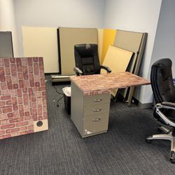 Office Equipment, Cubicles, Filing Cabinets And Desk