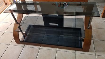 Glass/ Wood T.v stand