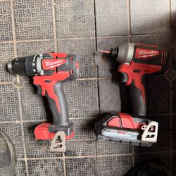 Milwaukee Drill Set, 3.0 High Output Battery, Charger And Skillsaw 