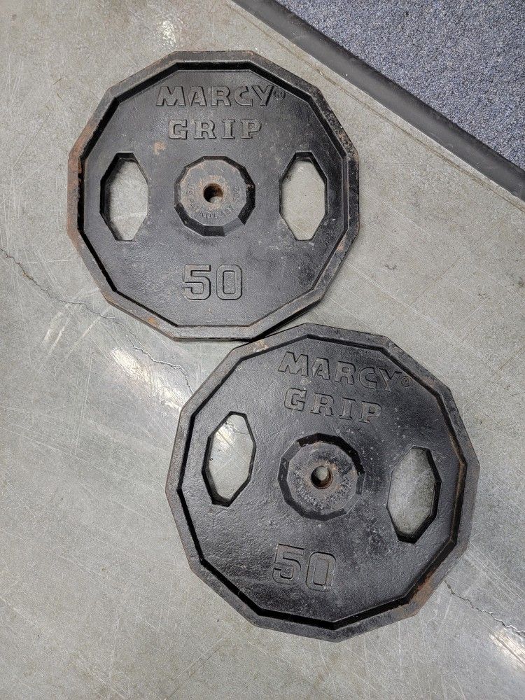 Marcy Grip 50lb Steel Plates