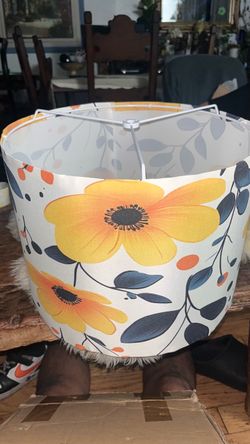 Floral Drum Lamp Shade
