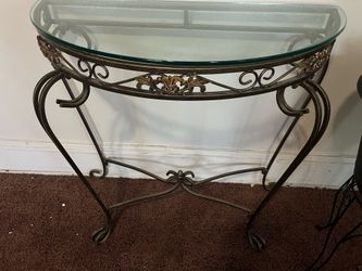 Glass moon table