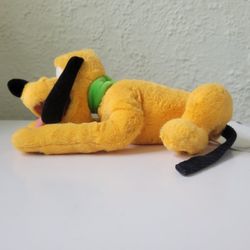 Disney Collections Small 8” Long Pluto Puppy Dog Stuffed Plush. Preowned, normal wear