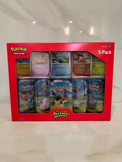 Pokemon Ascended Heroes 5 Pack Mini Tins