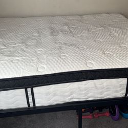 Full Size Mattress and Metal Bed Frame