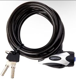 Amazon Basics Bike Cable Lock, 6 Feet, Black